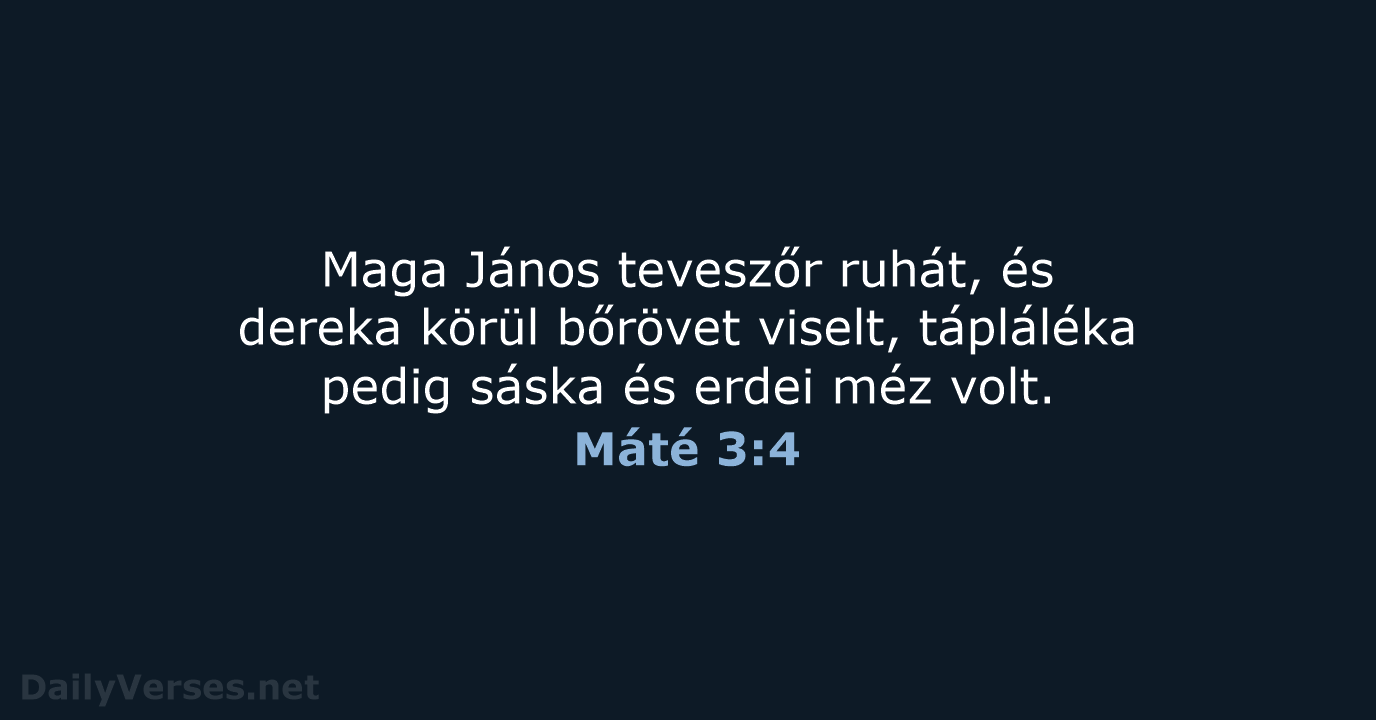 Máté 3:4 - UF