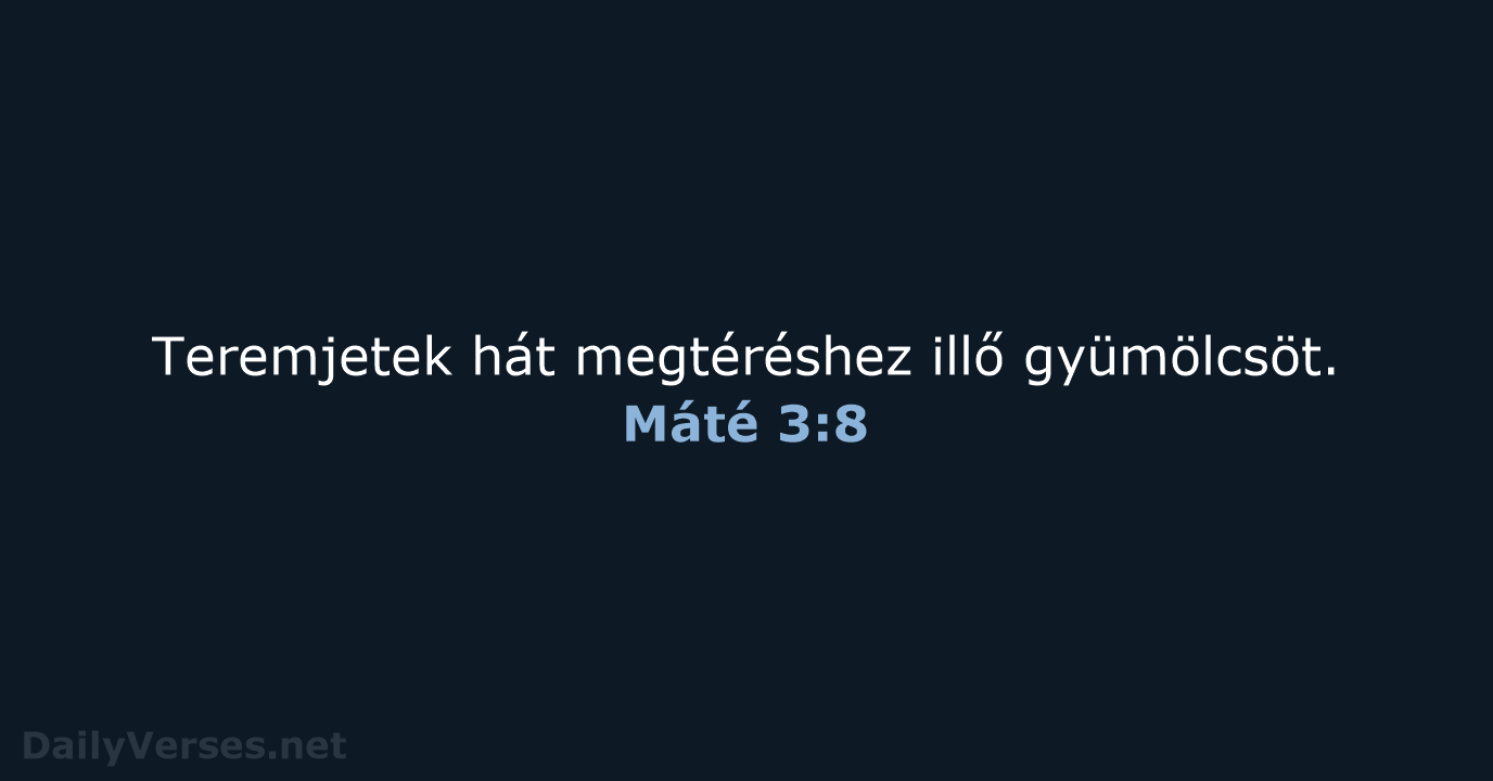 Máté 3:8 - UF