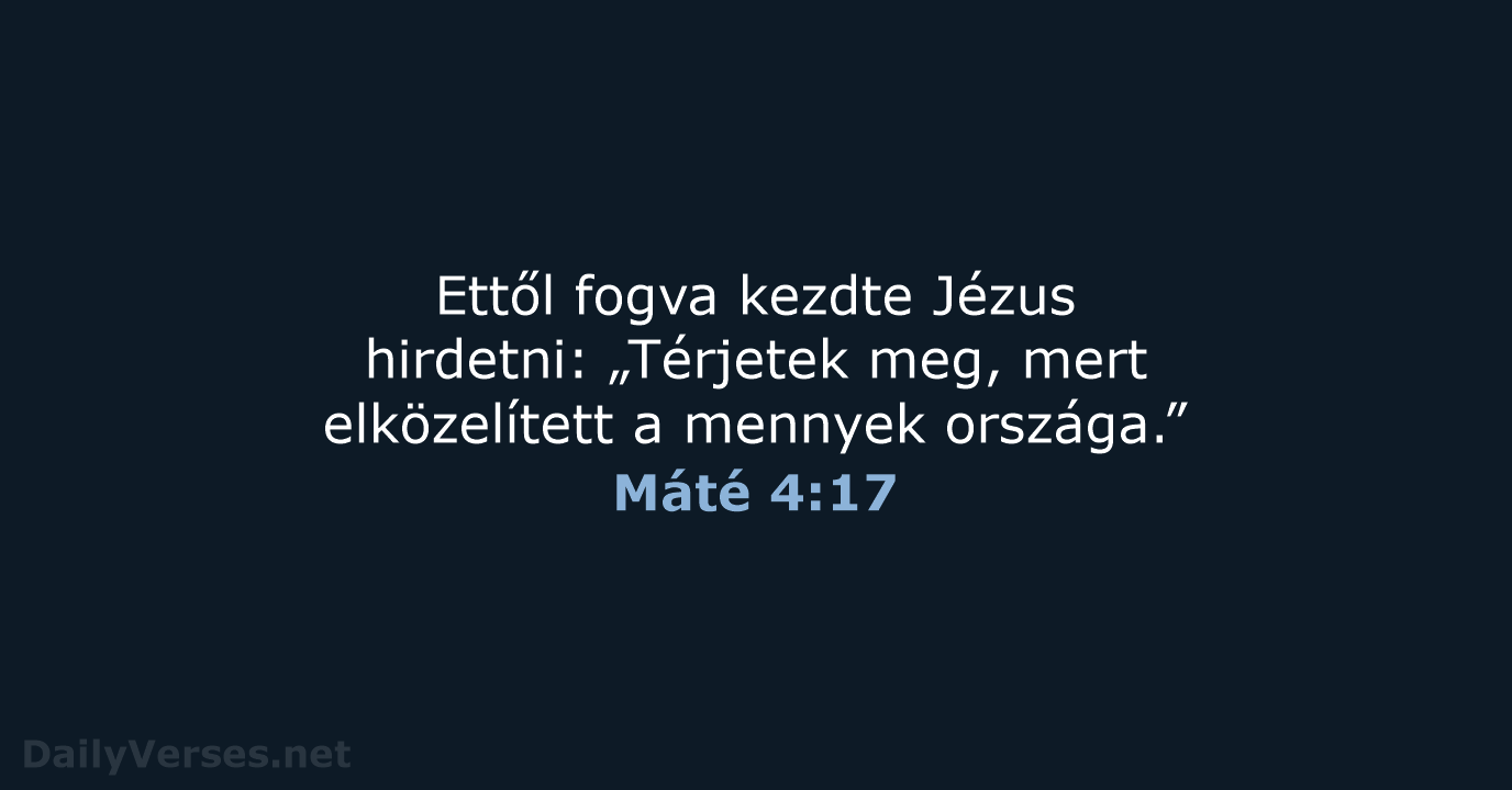 Máté 4:17 - UF