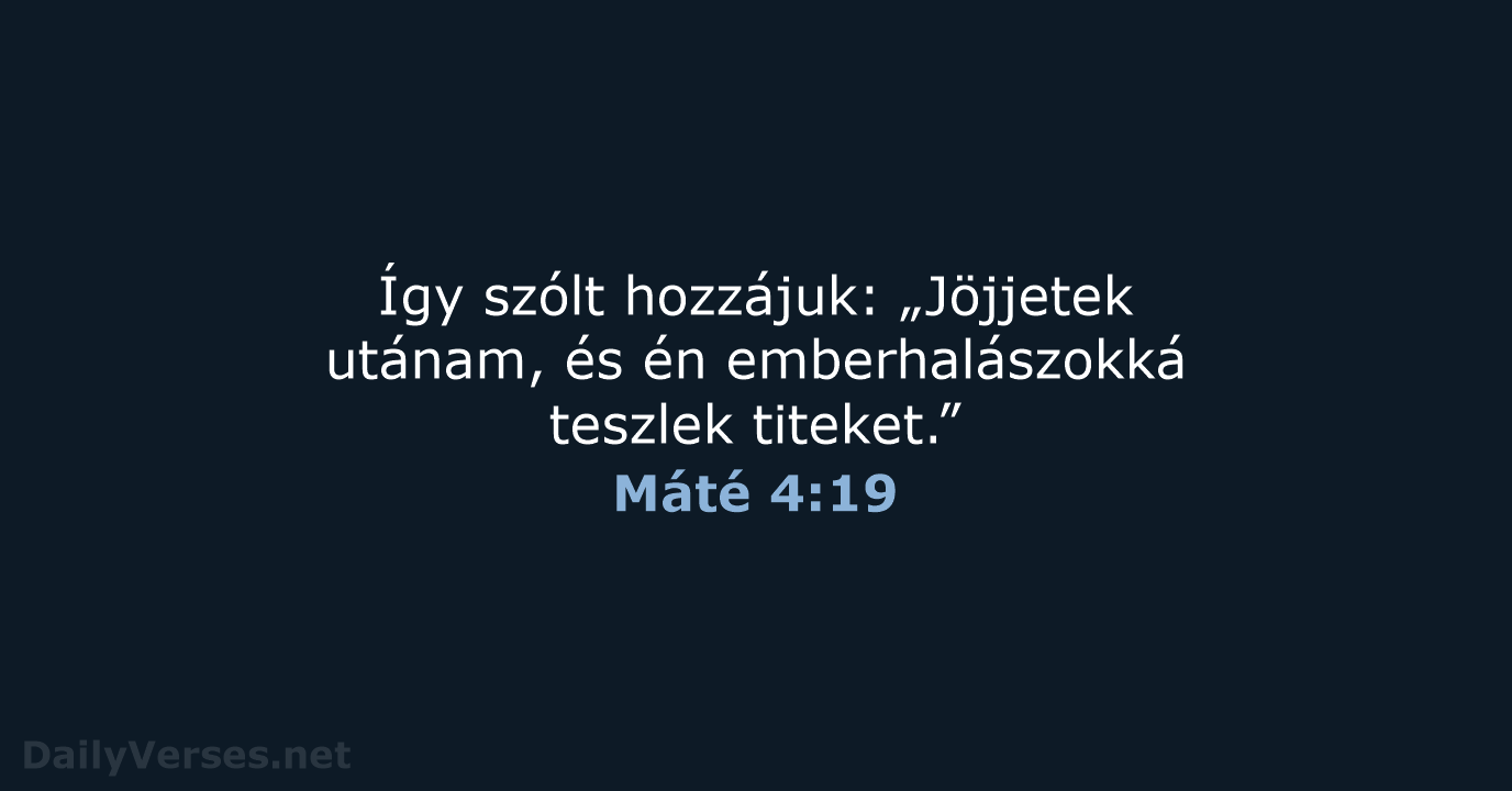 Máté 4:19 - UF