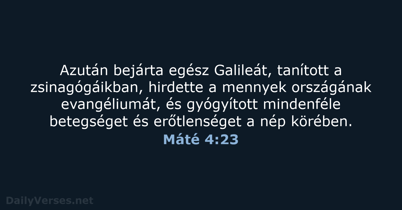 Máté 4:23 - UF