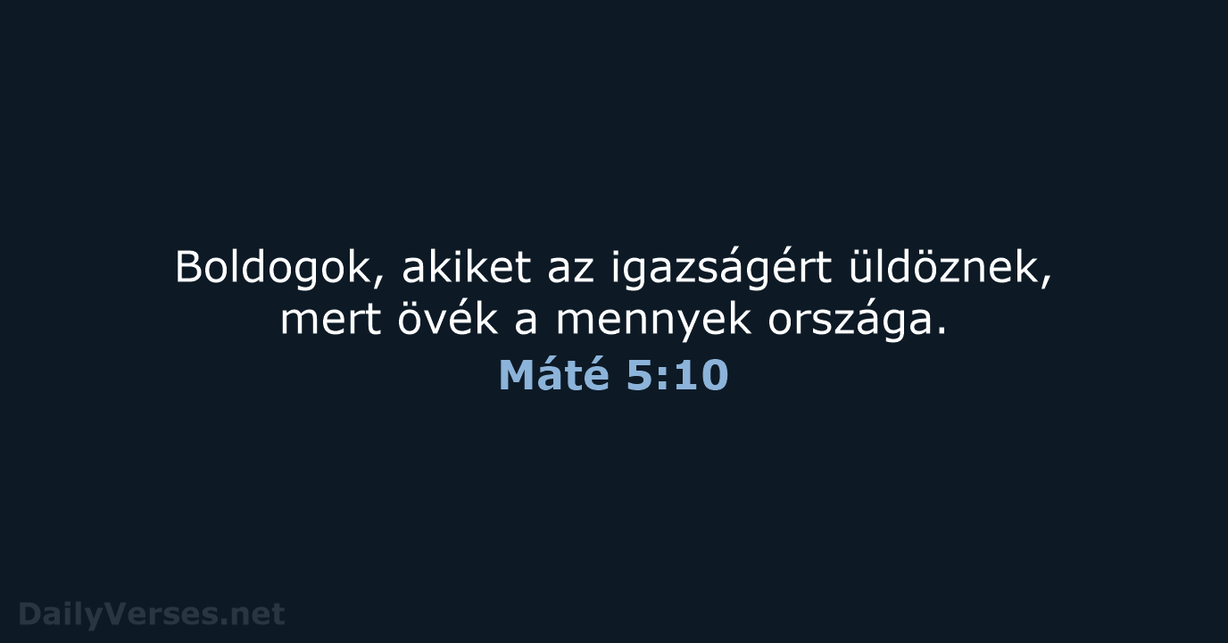 Máté 5:10 - UF