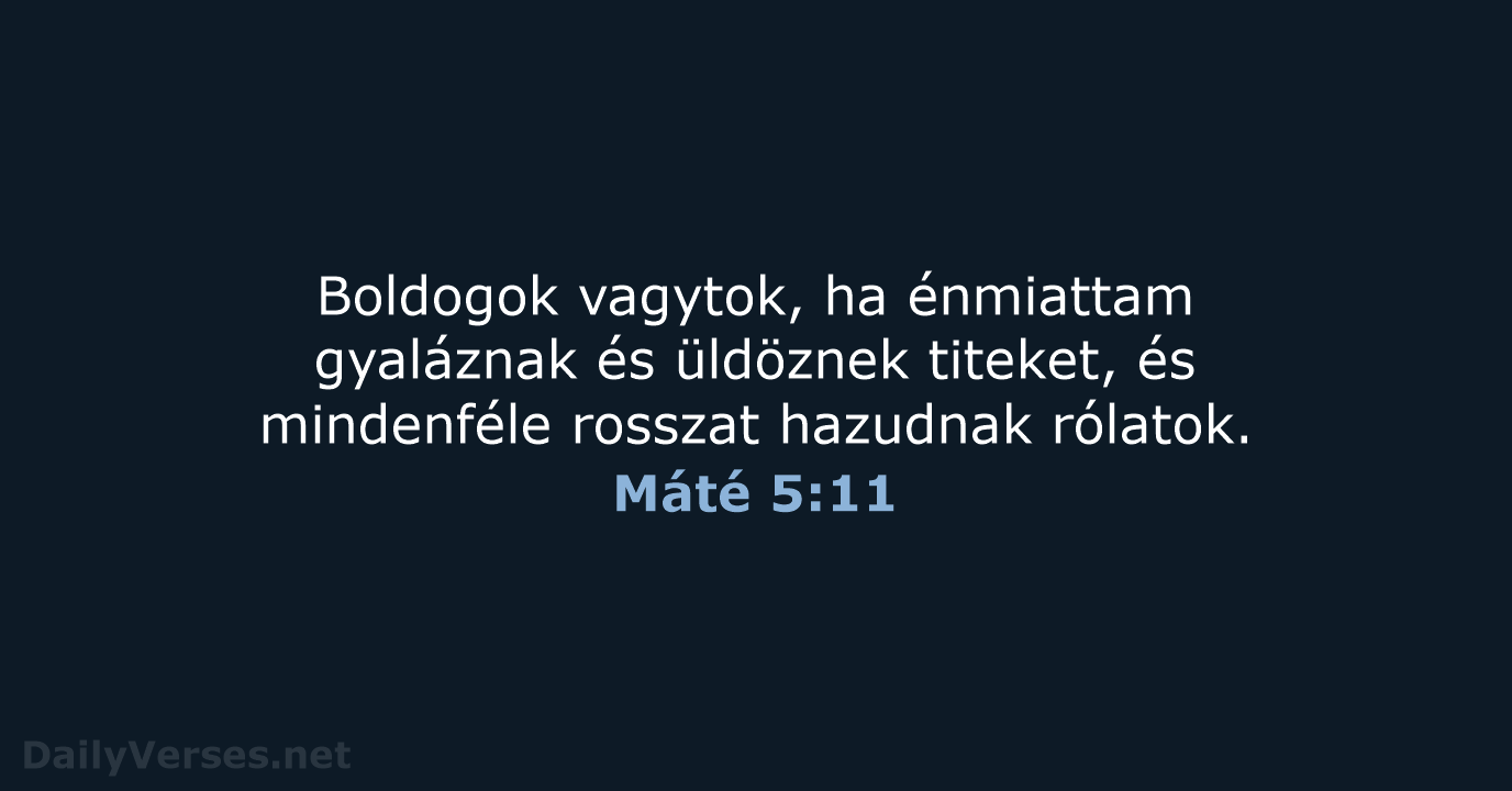 Máté 5:11 - UF