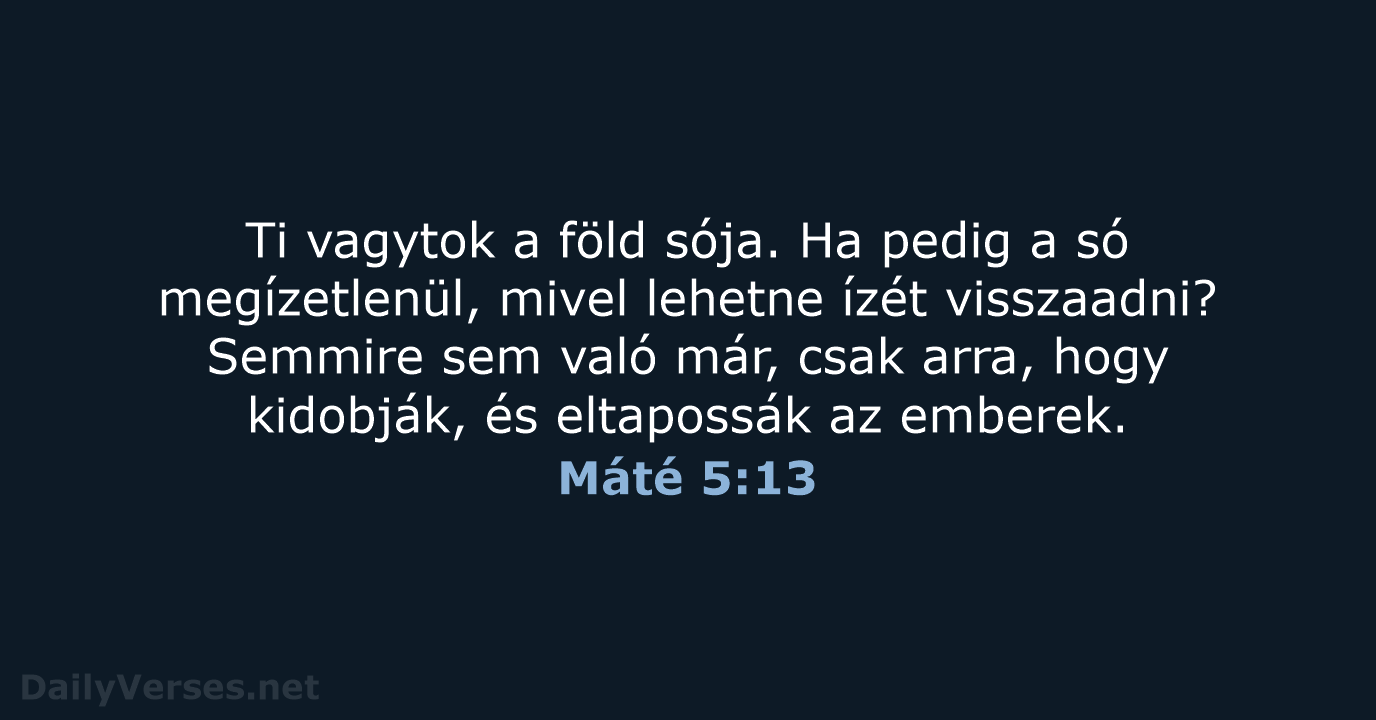 Máté 5:13 - UF