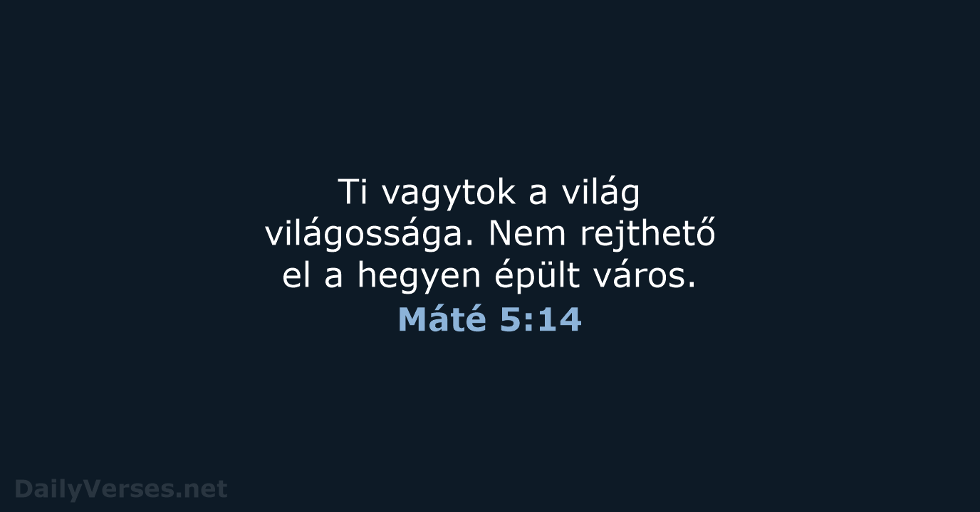 Máté 5:14 - UF