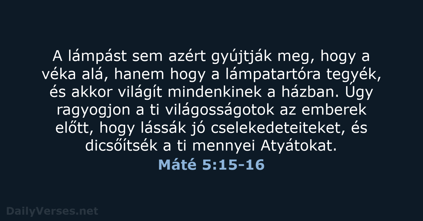 Máté 5:15-16 - UF