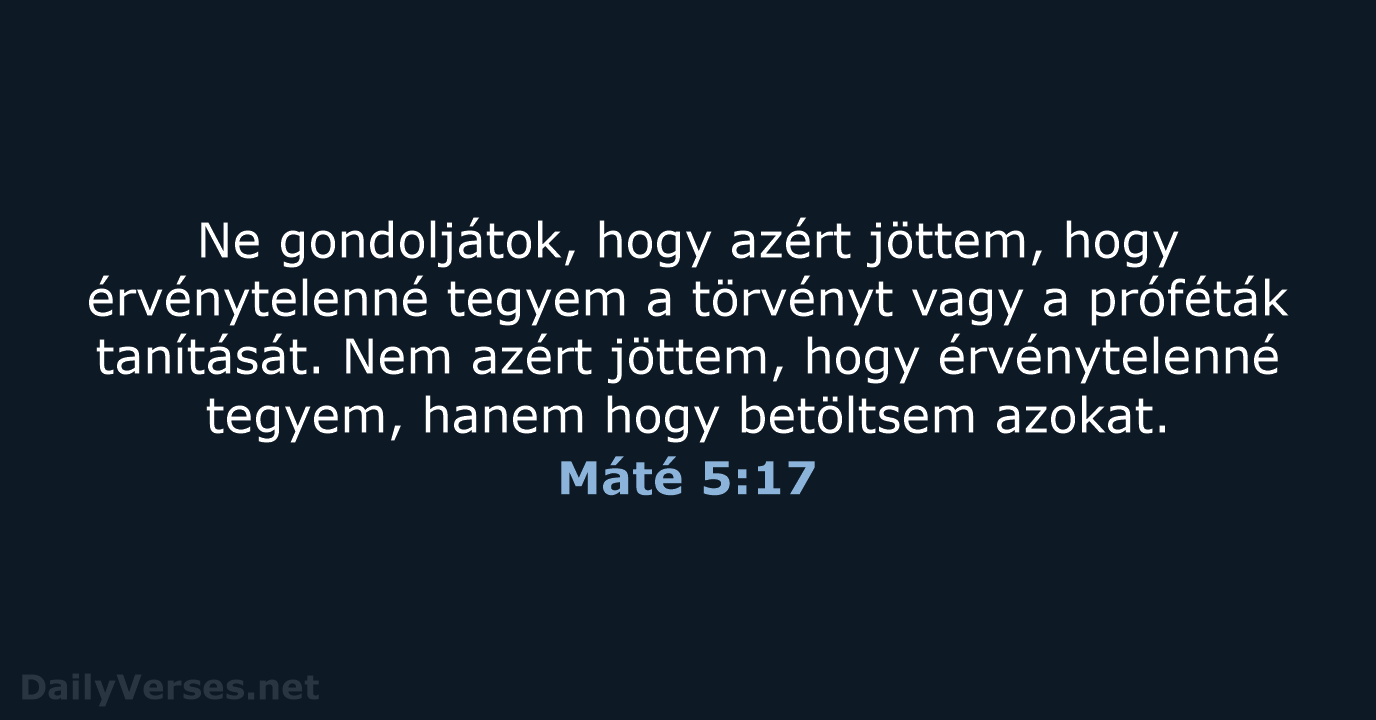 Máté 5:17 - UF