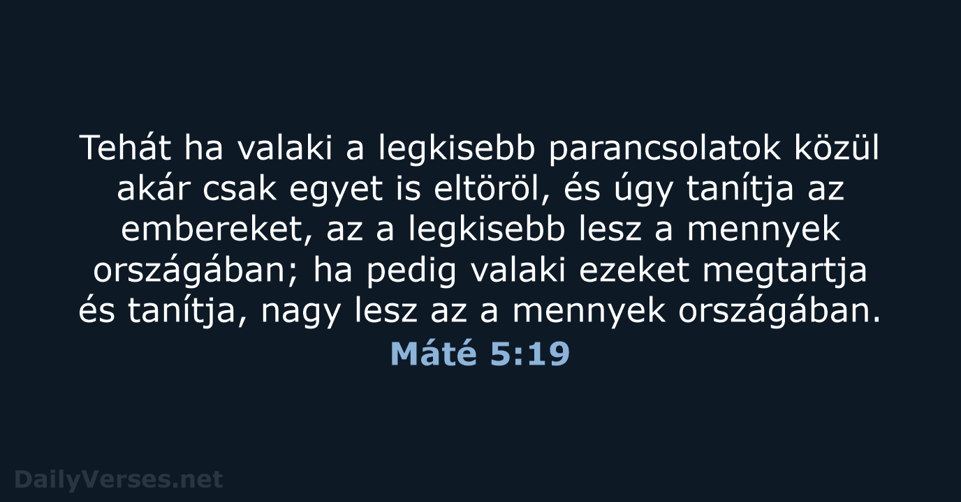 Máté 5:19 - UF