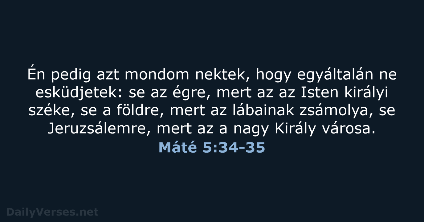 Máté 5:34-35 - UF