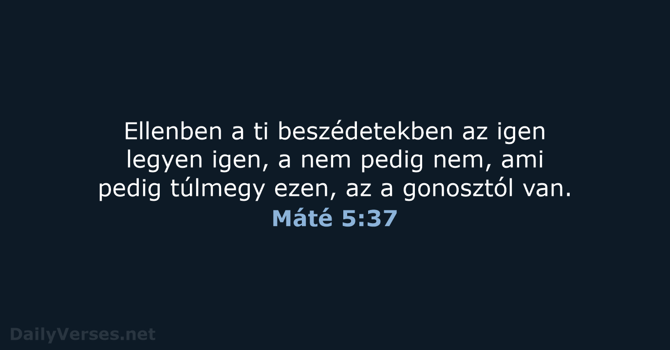 Máté 5:37 - UF