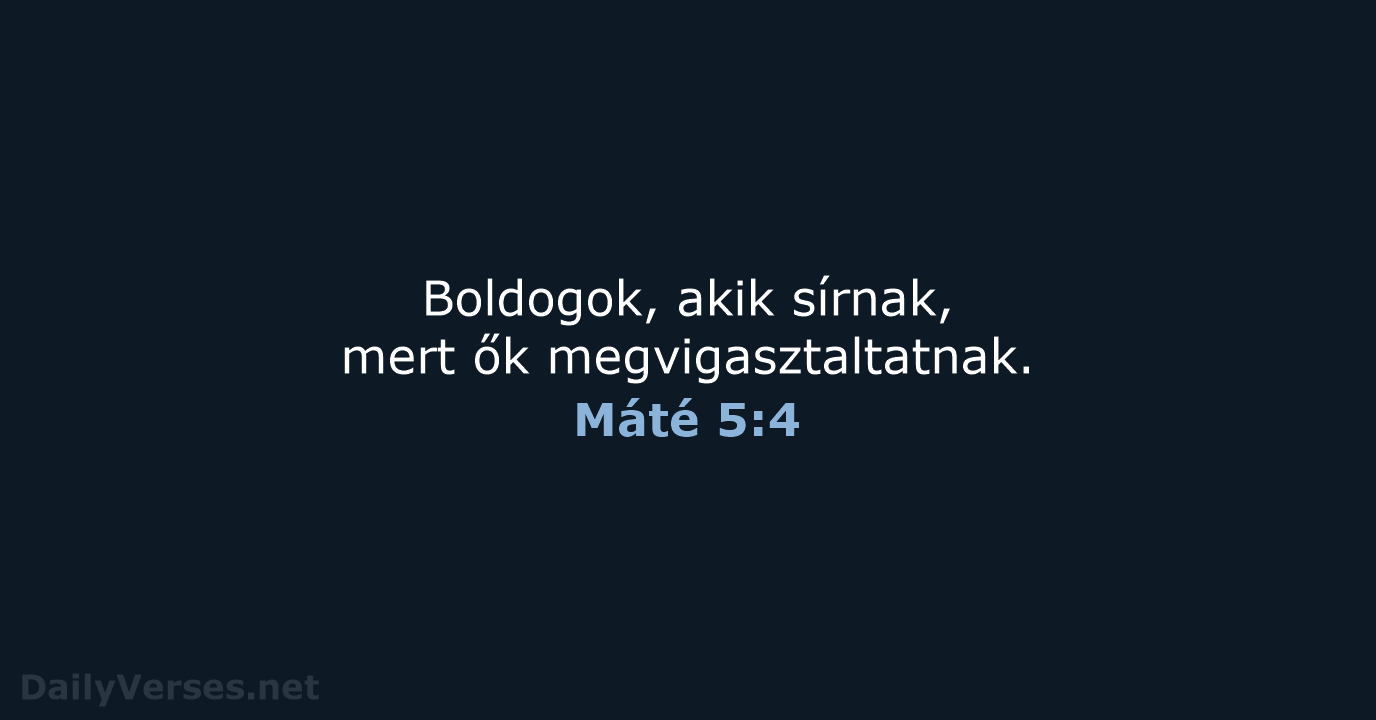 Máté 5:4 - UF