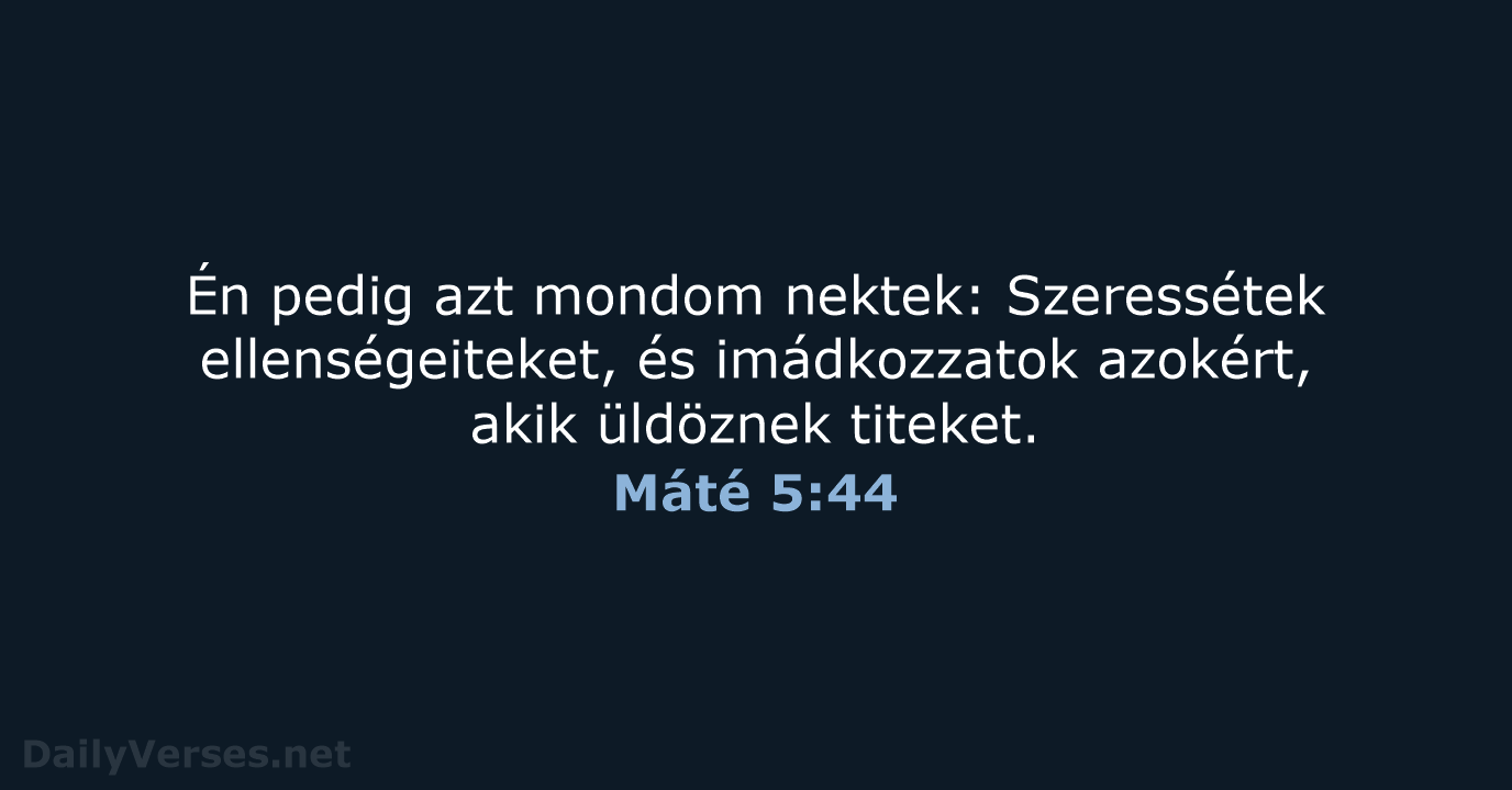 Máté 5:44 - UF