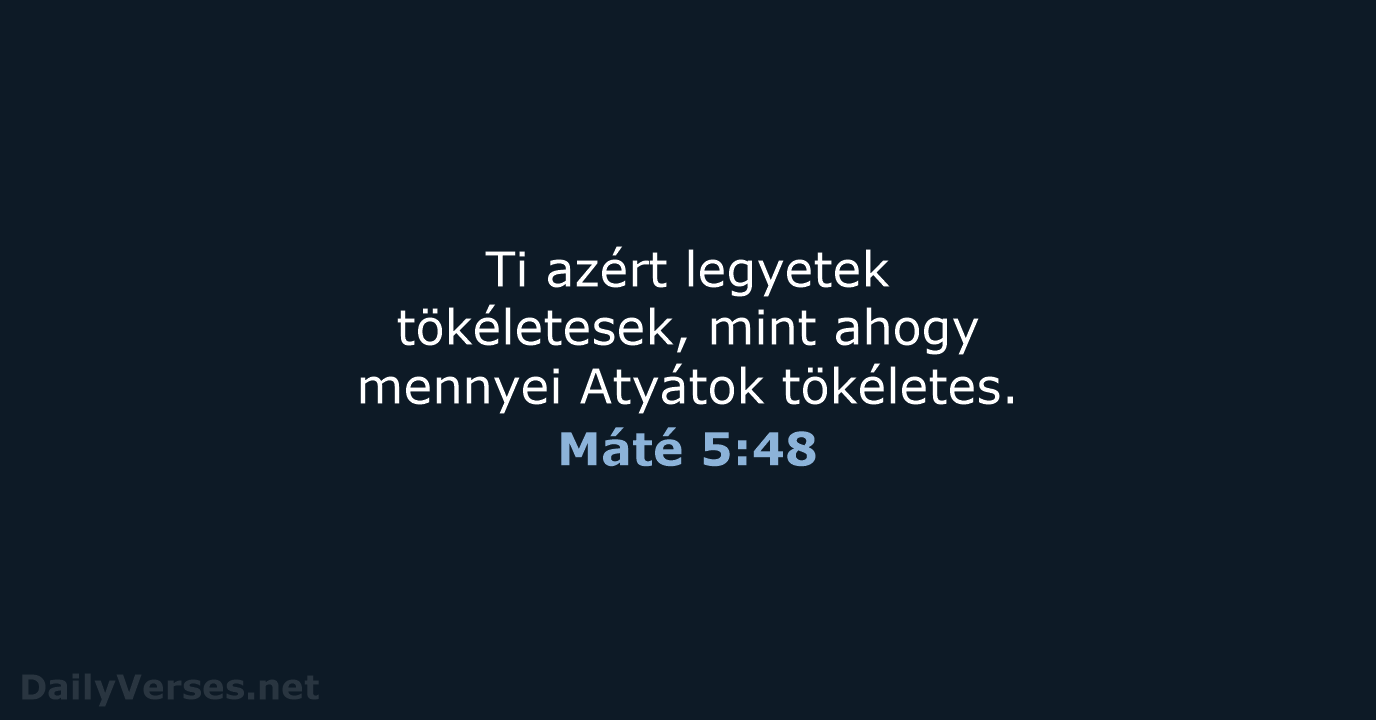 Máté 5:48 - UF