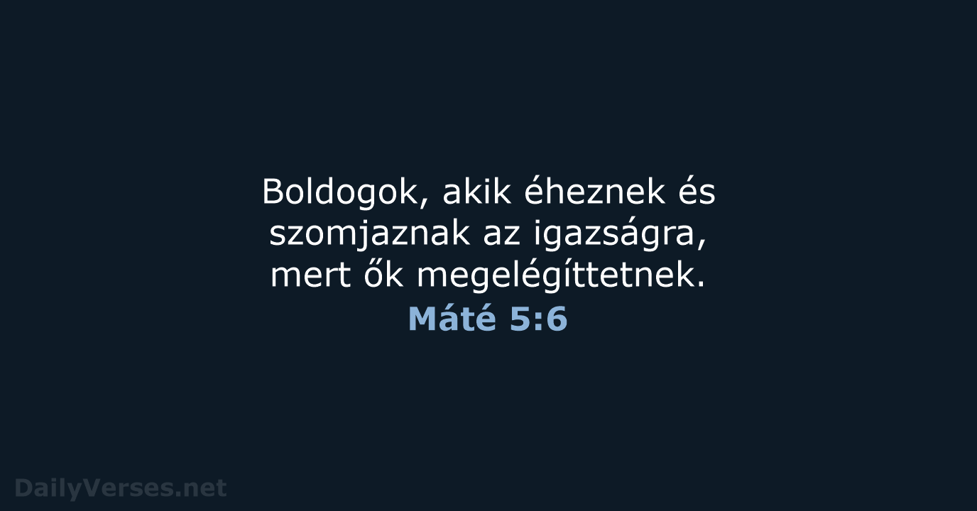 Máté 5:6 - UF