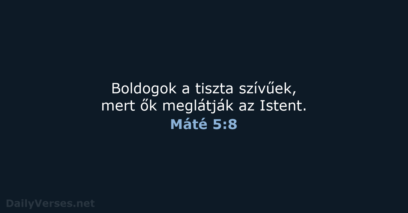 Máté 5:8 - UF