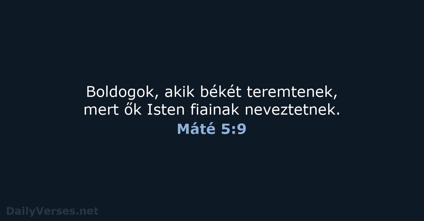 Máté 5:9 - UF