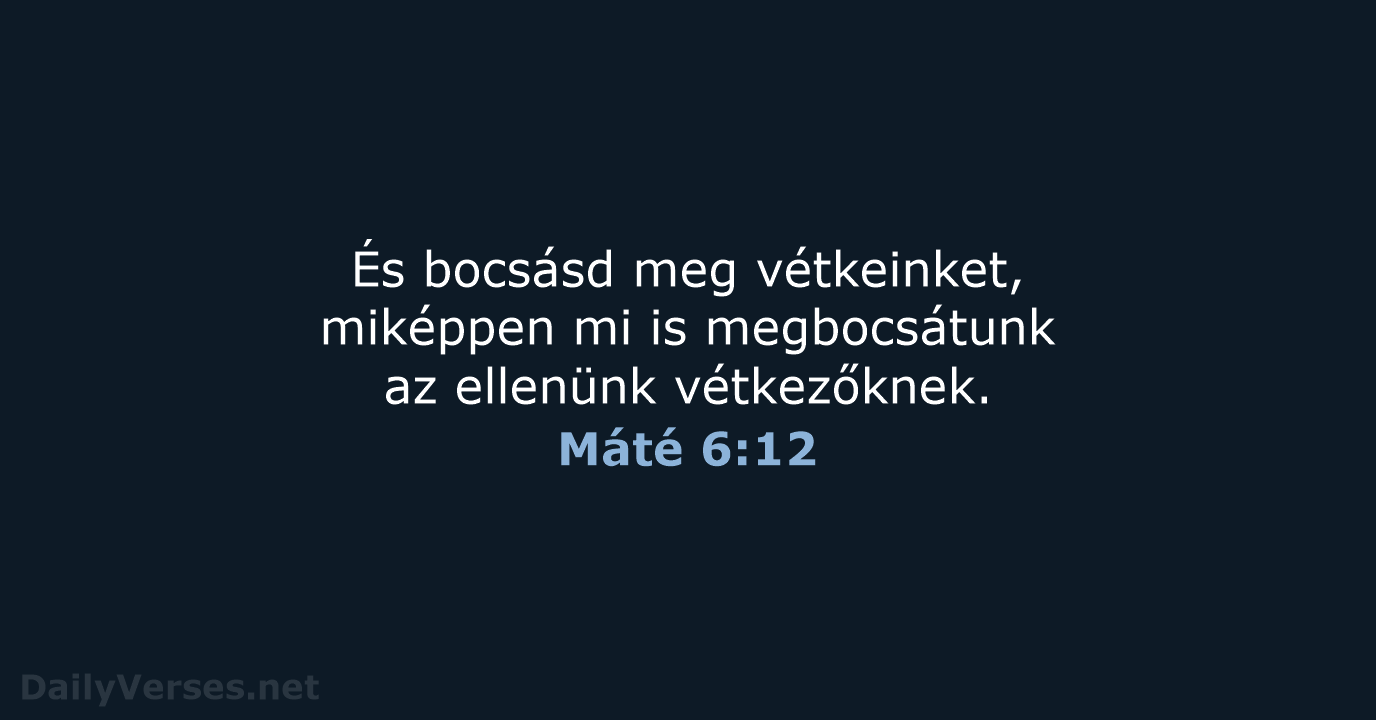 Máté 6:12 - UF