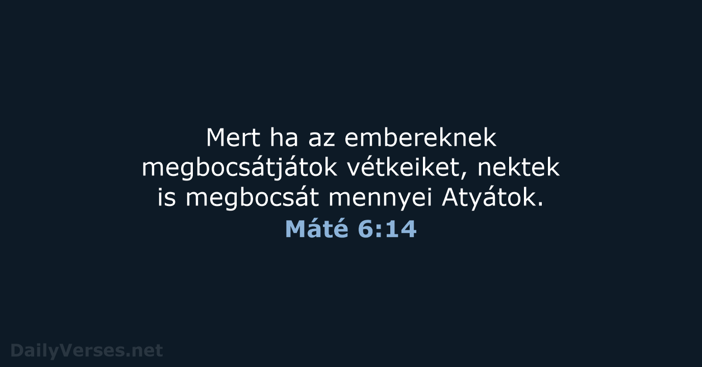 Máté 6:14 - UF