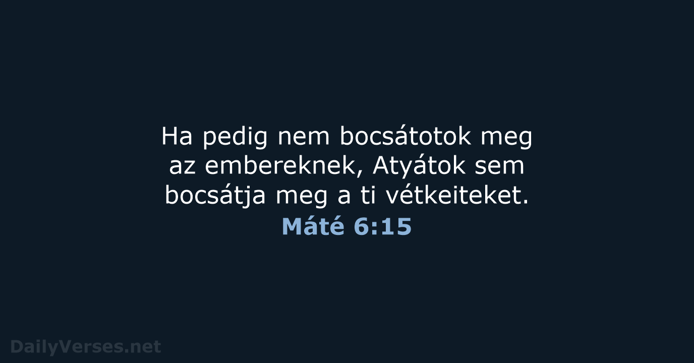 Máté 6:15 - UF