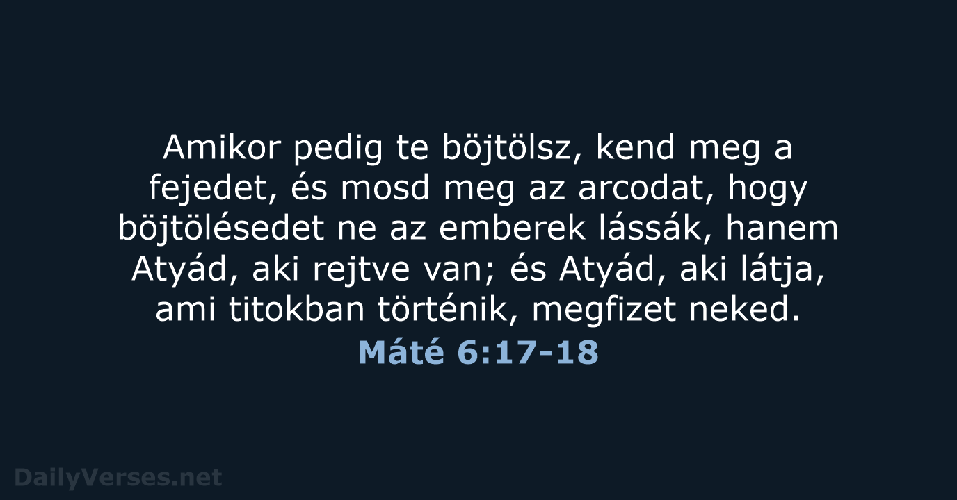 Máté 6:17-18 - UF