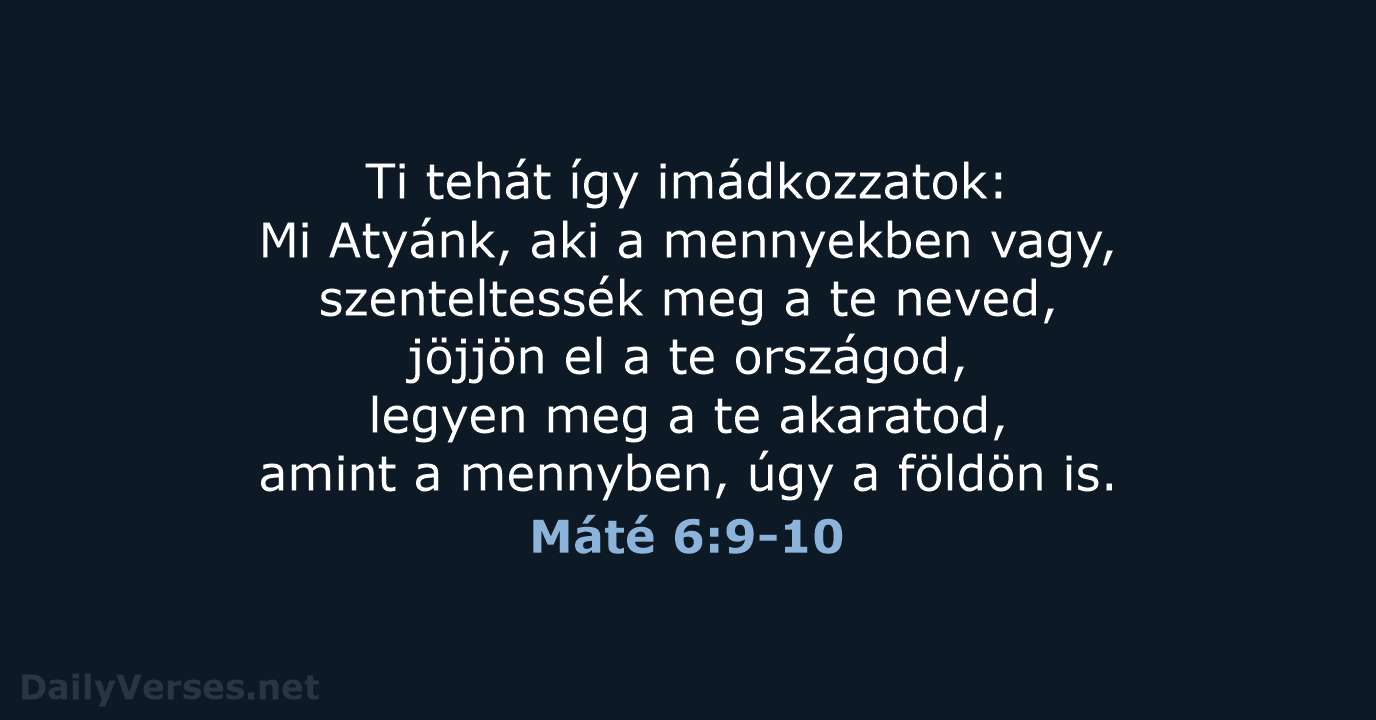 Máté 6:9-10 - UF