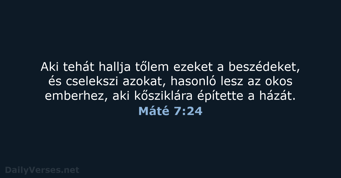 Máté 7:24 - UF