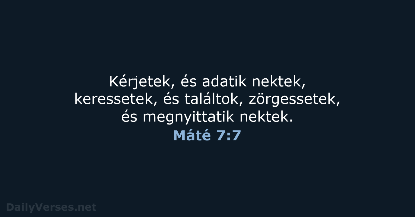 Máté 7:7 - UF