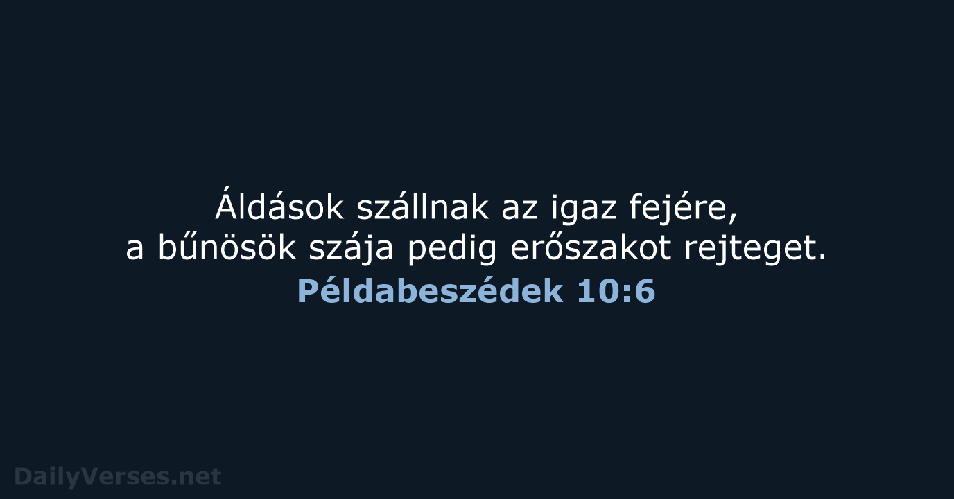 Példabeszédek 10:6 - UF