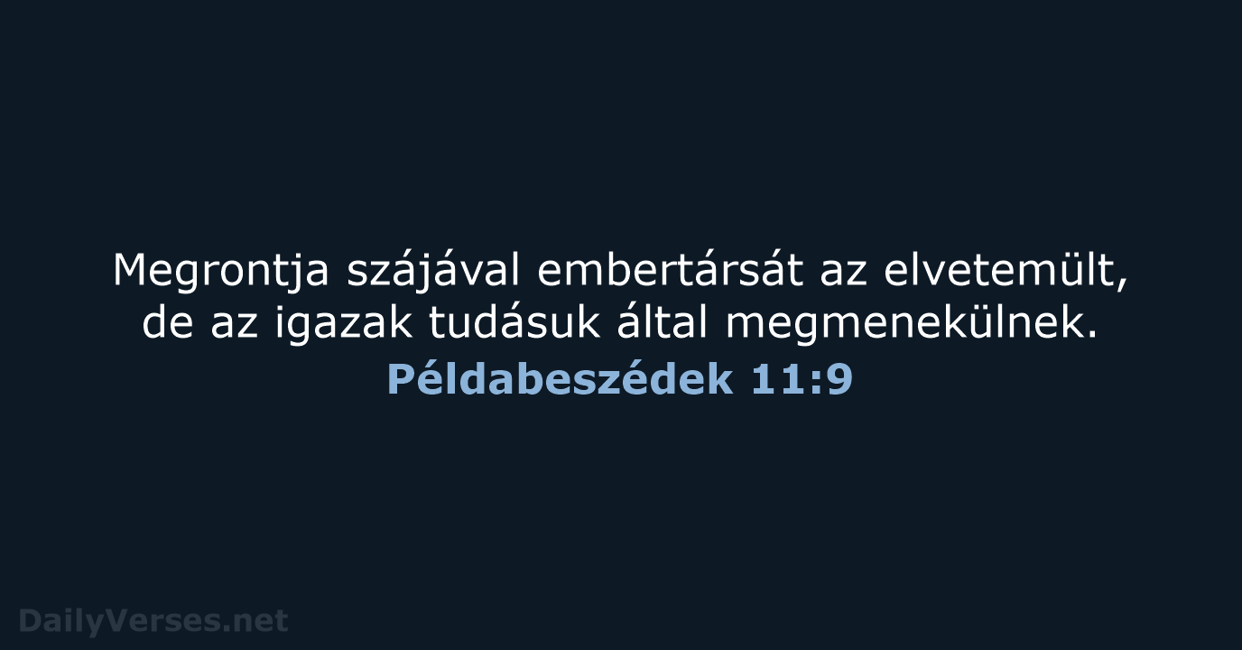 Példabeszédek 11:9 - UF