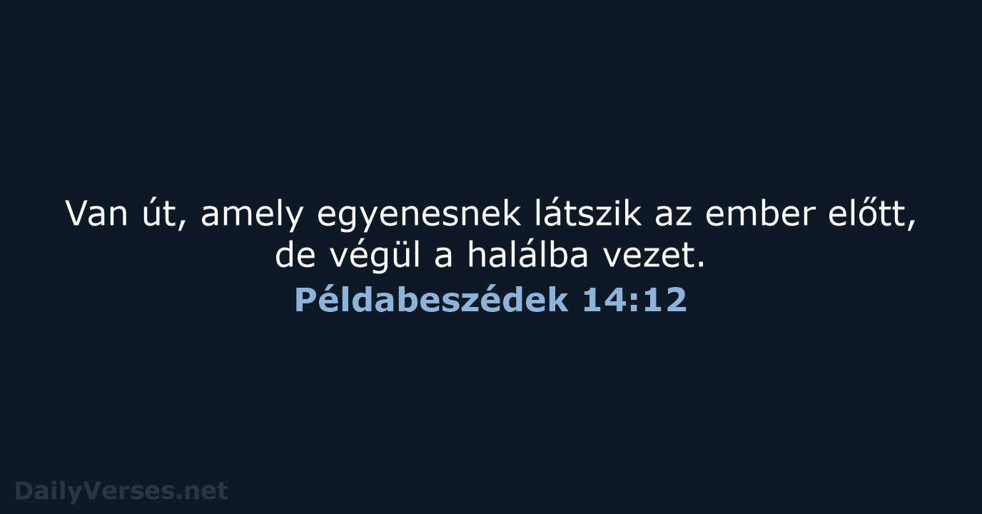 Példabeszédek 14:12 - UF