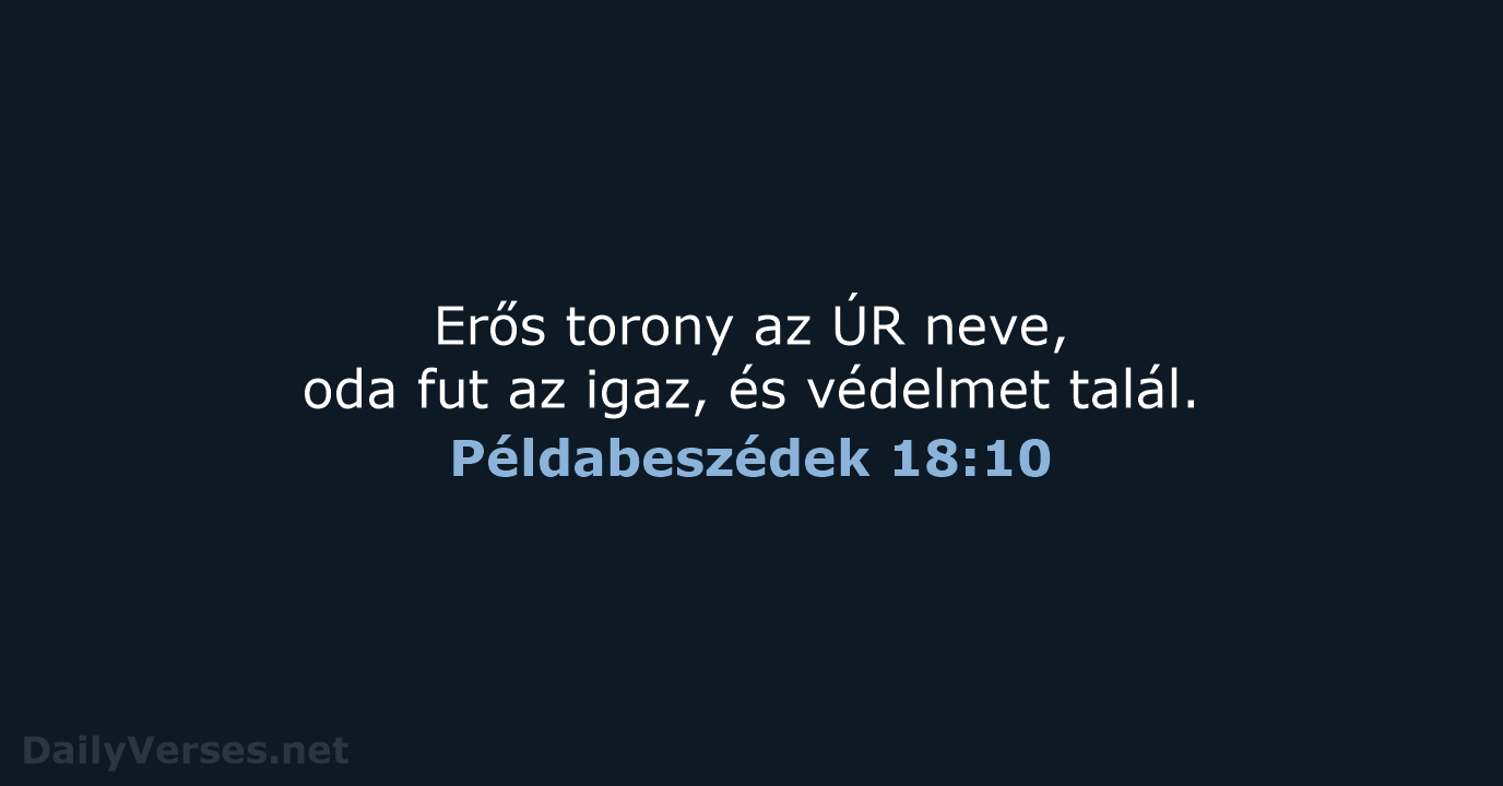 Példabeszédek 18:10 - UF