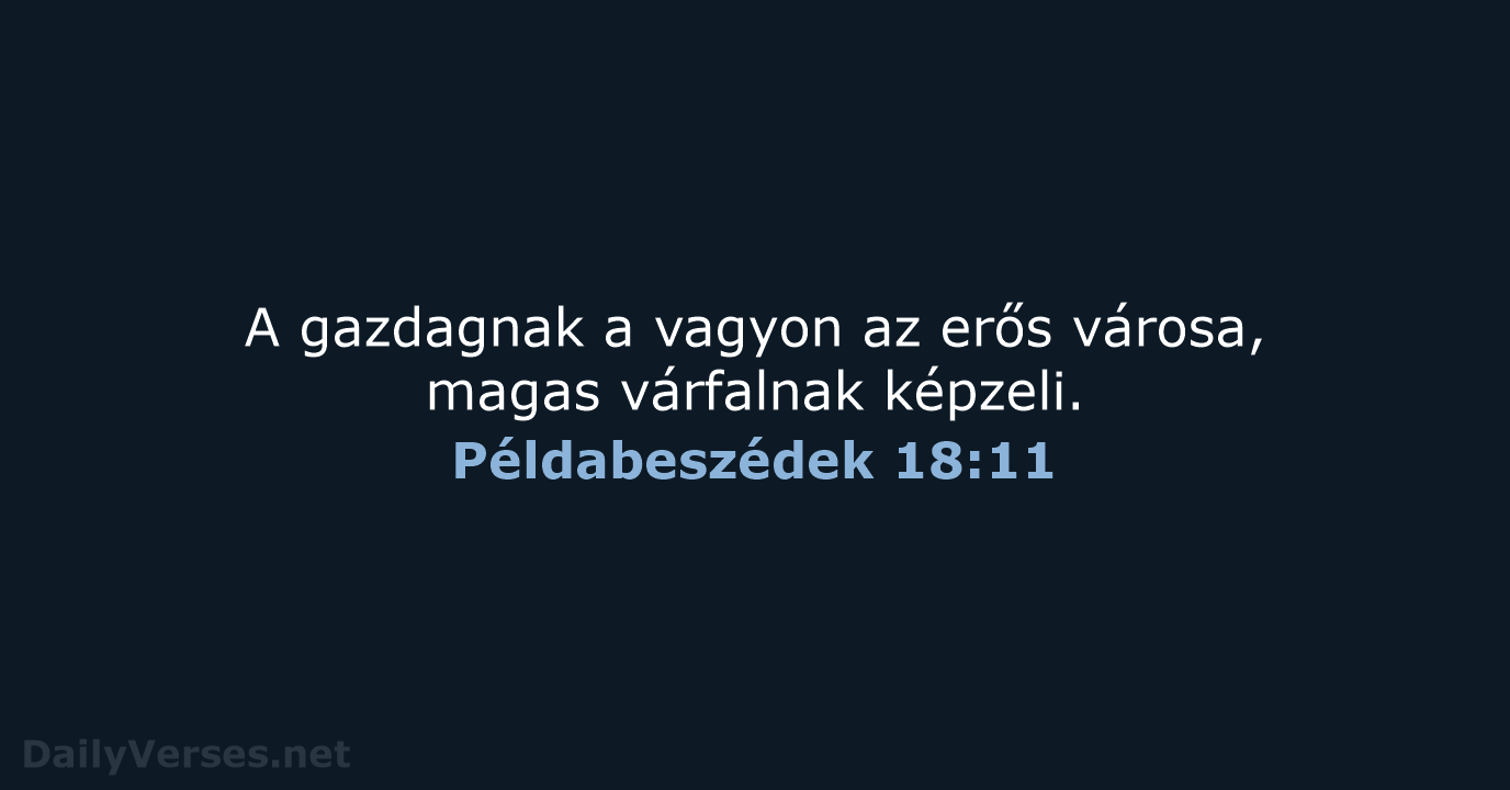 Példabeszédek 18:11 - UF