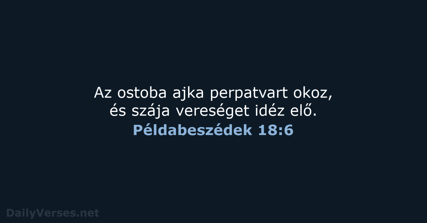 Példabeszédek 18:6 - UF