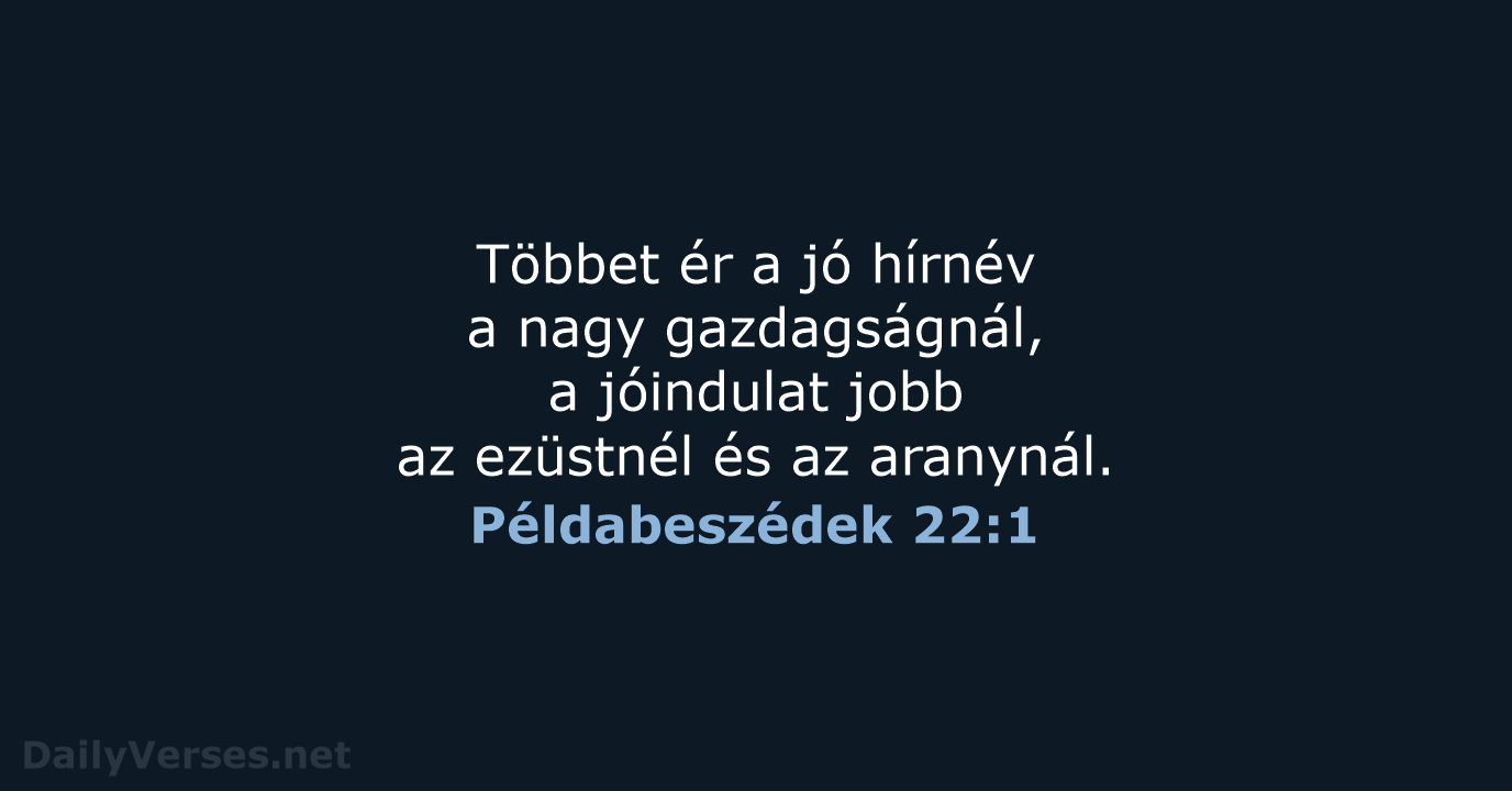 Példabeszédek 22:1 - UF