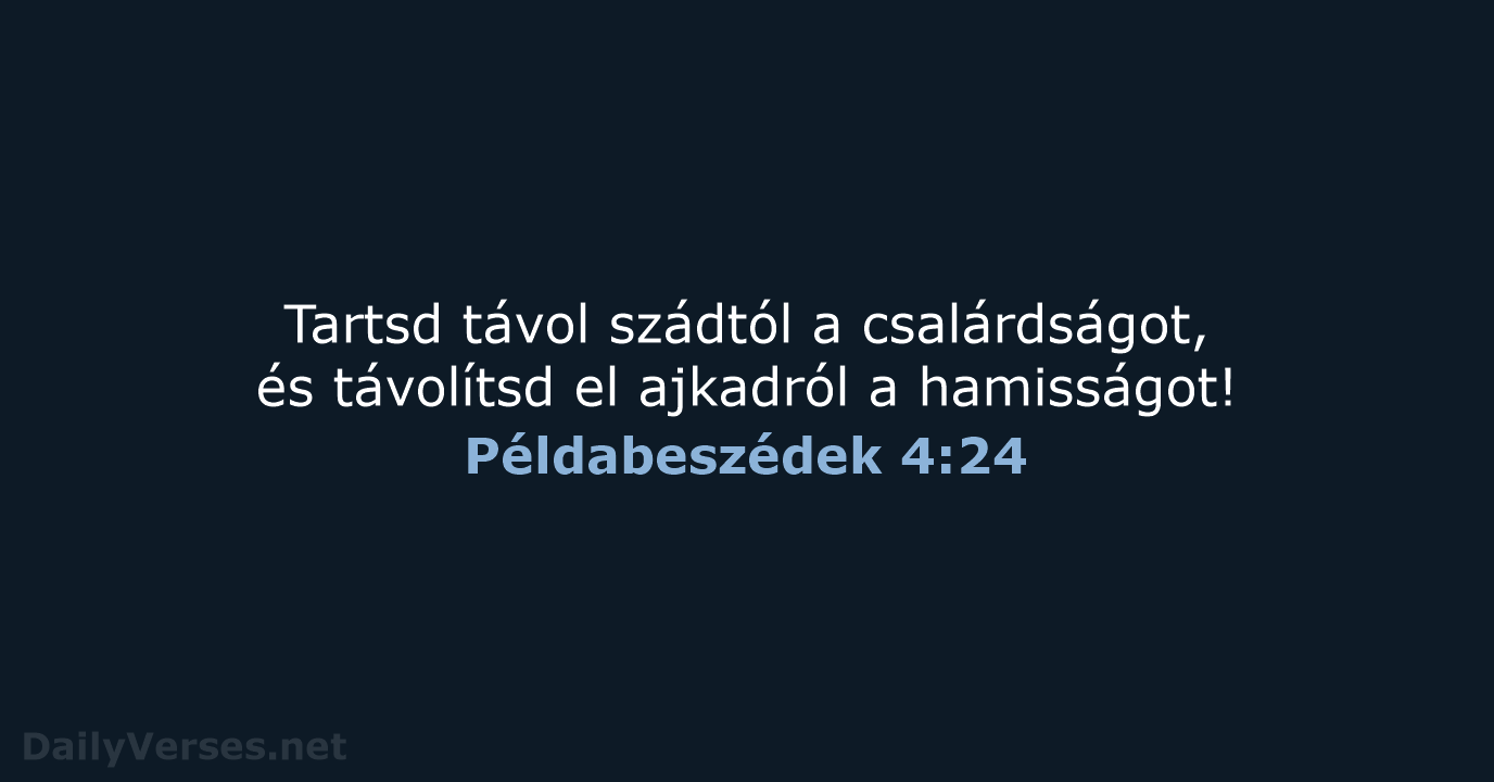 Példabeszédek 4:24 - UF