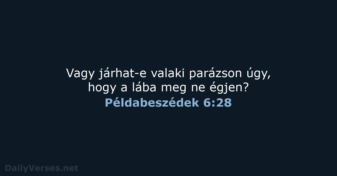 Példabeszédek 6:28 - UF