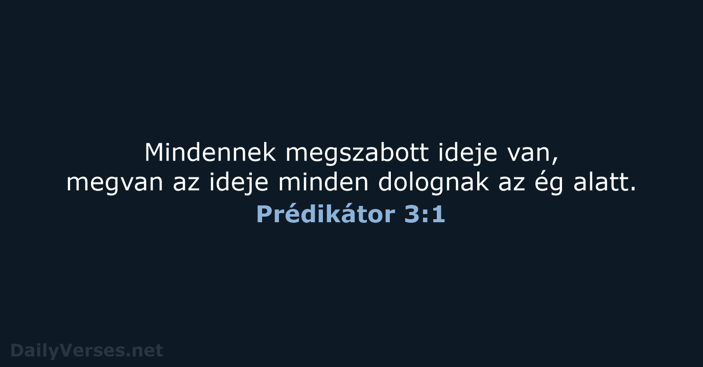 Prédikátor 3:1 - UF