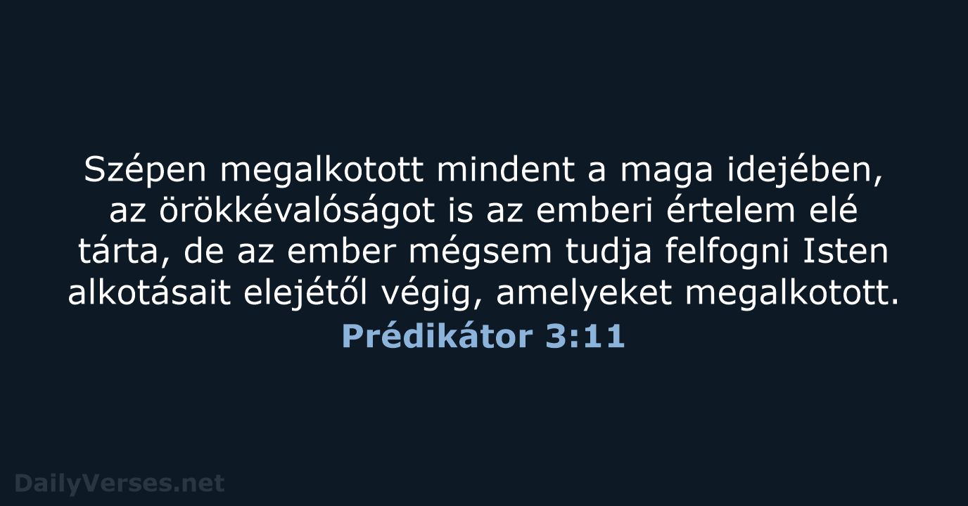 Prédikátor 3:11 - UF