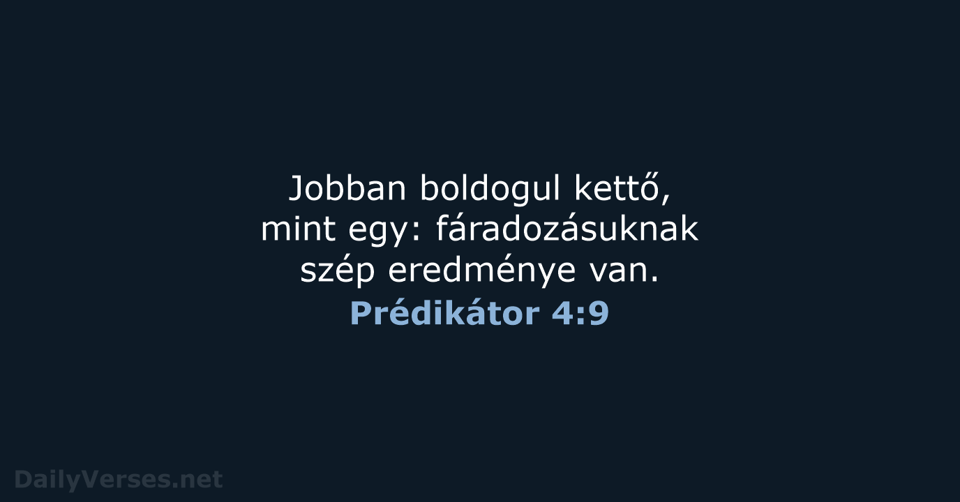 Prédikátor 4:9 - UF