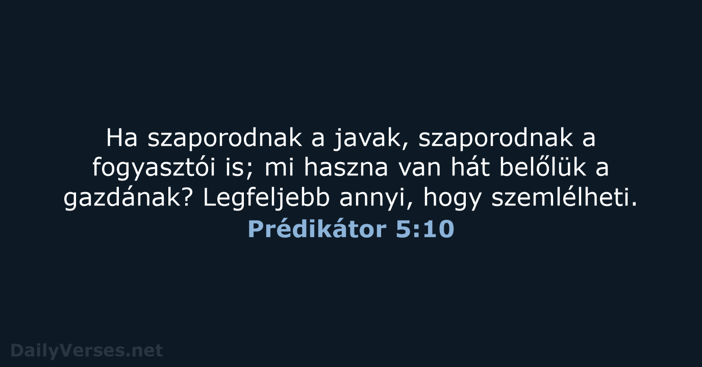 Prédikátor 5:10 - UF