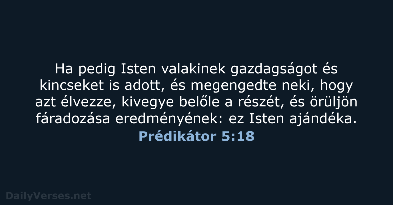 Prédikátor 5:18 - UF