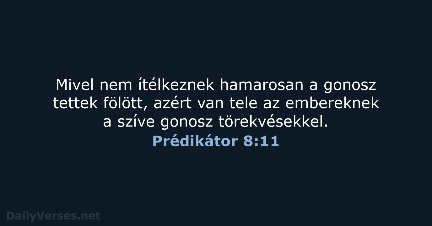 Prédikátor 8:11 - UF