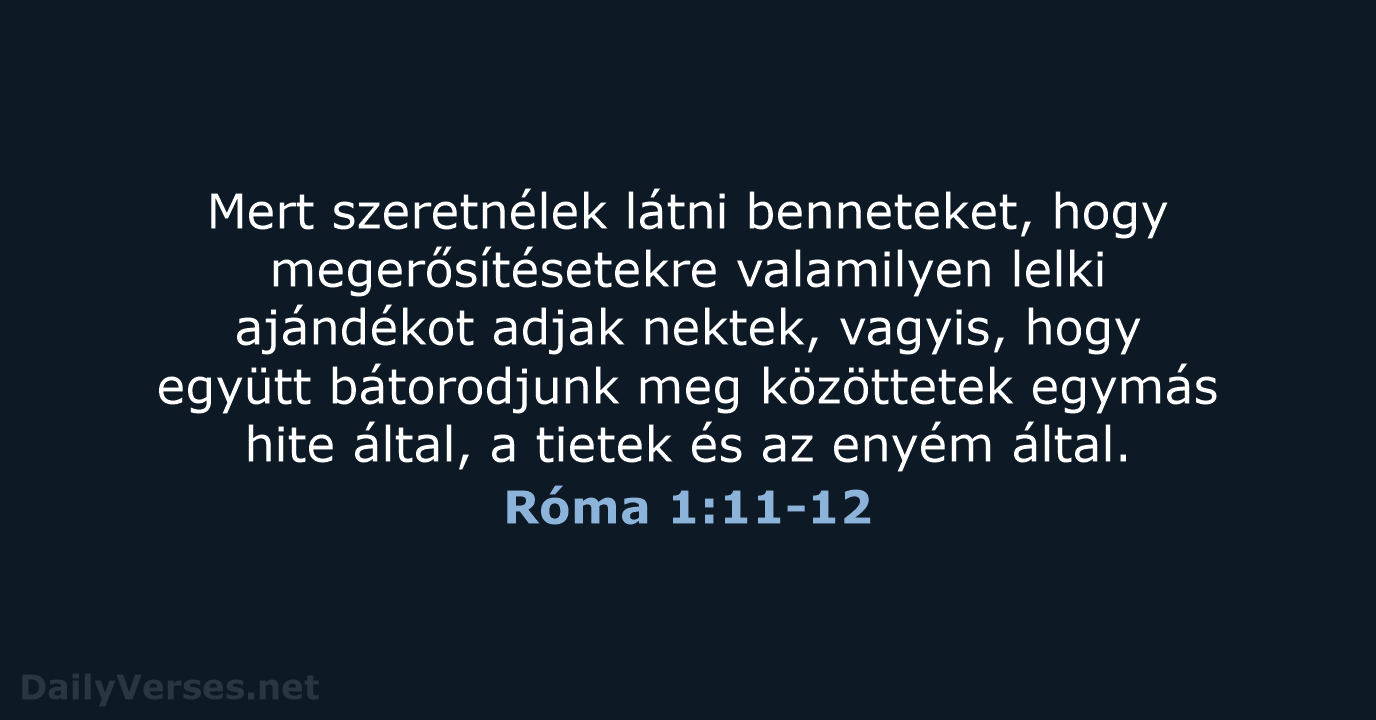 Róma 1:11-12 - UF