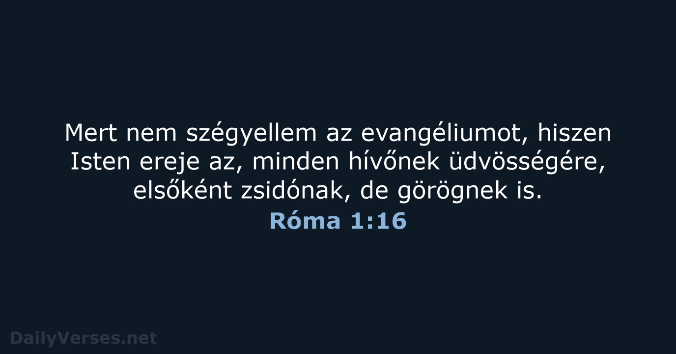 Róma 1:16 - UF