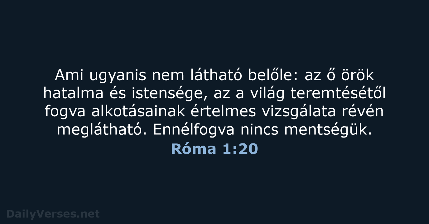 Róma 1:20 - UF