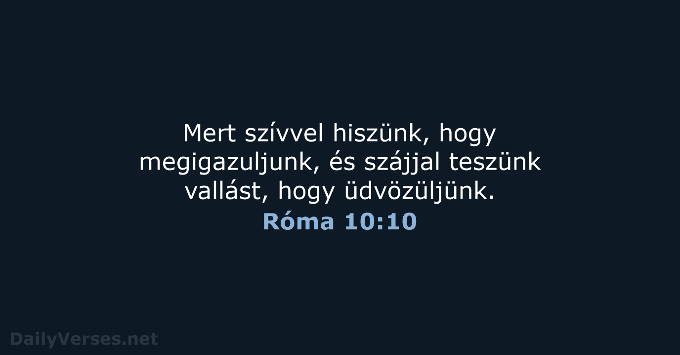 Róma 10:10 - UF