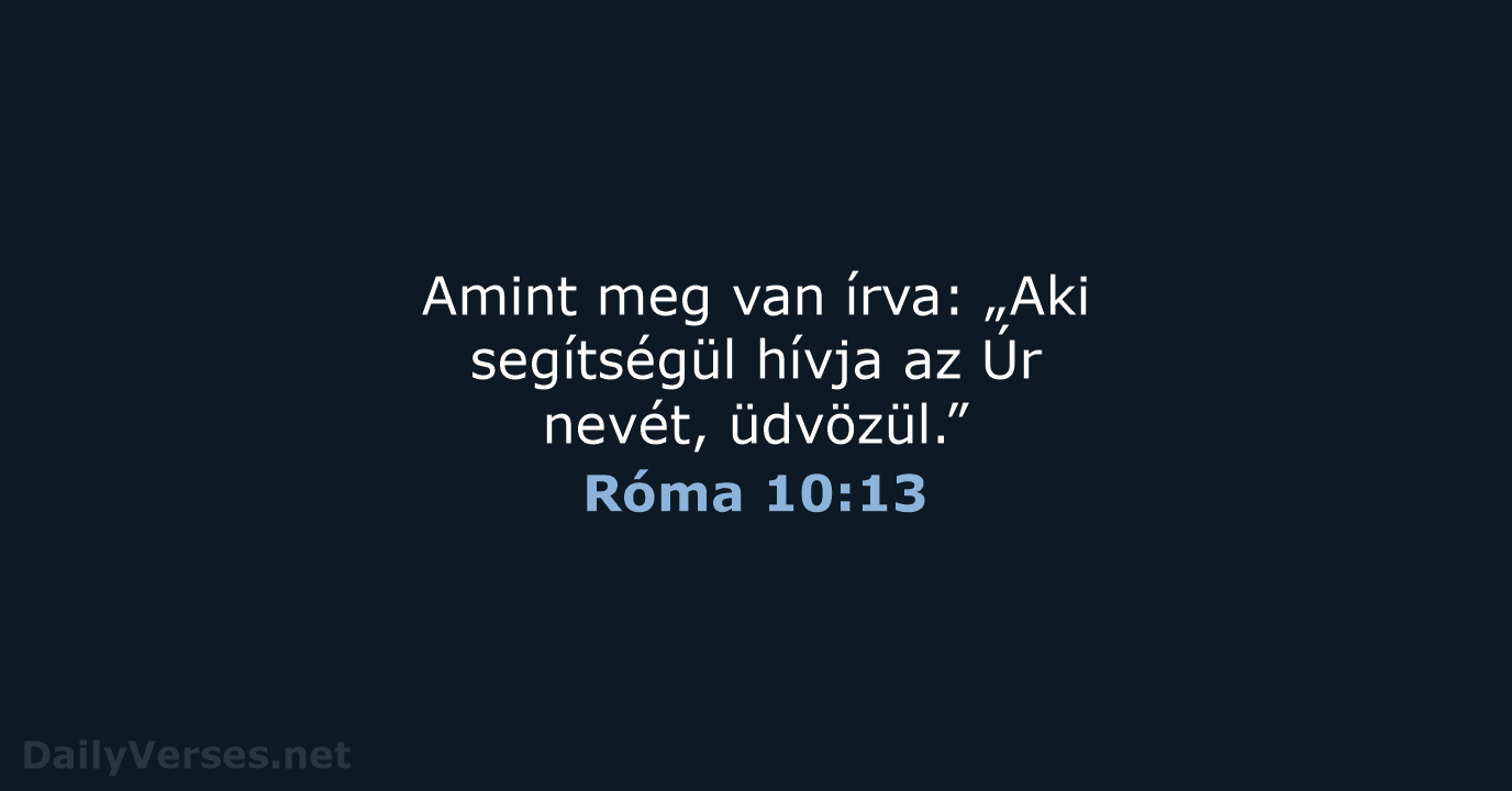 Róma 10:13 - UF