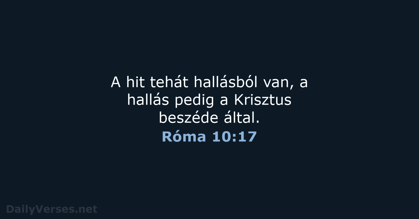 Róma 10:17 - UF