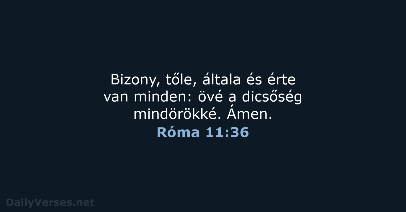 Róma 11:36 - UF