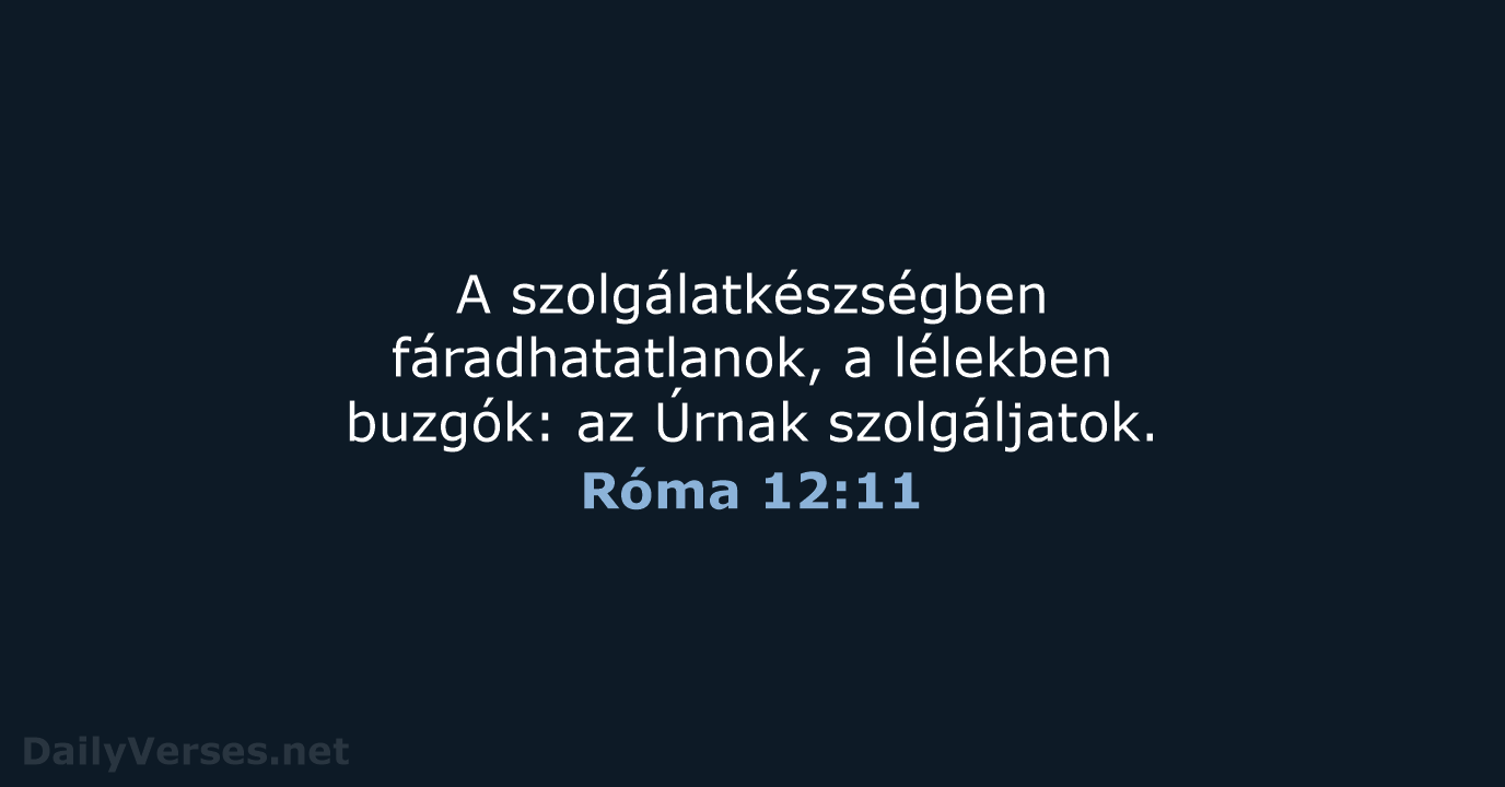 Róma 12:11 - UF